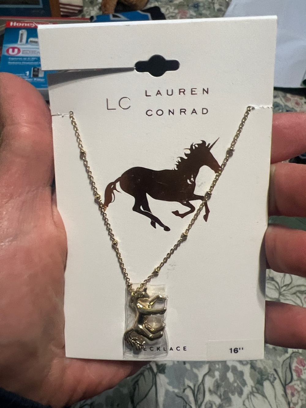 LC Lauren Conrad Gold Unicorn Pendant Necklace
